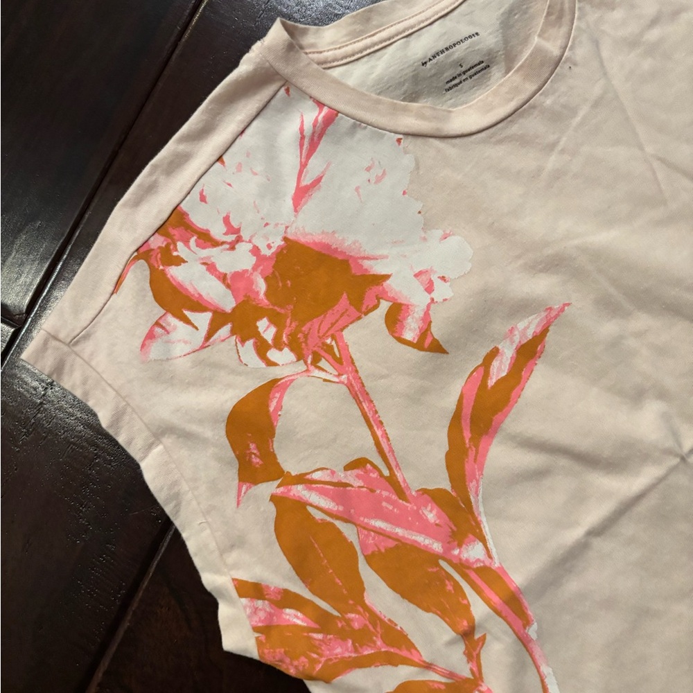 Anthropologie Floral Muscle Tee - Size Small - Picture 5 of 7